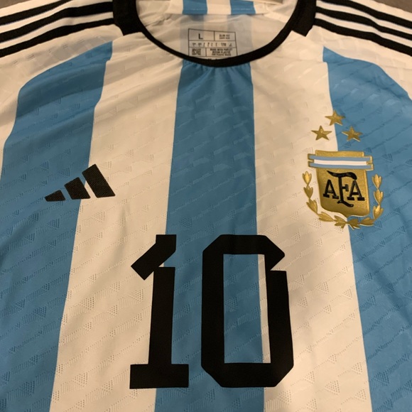 Adidas Argentina Home White/ Light Aqua Jersey - Picture 2 of 8